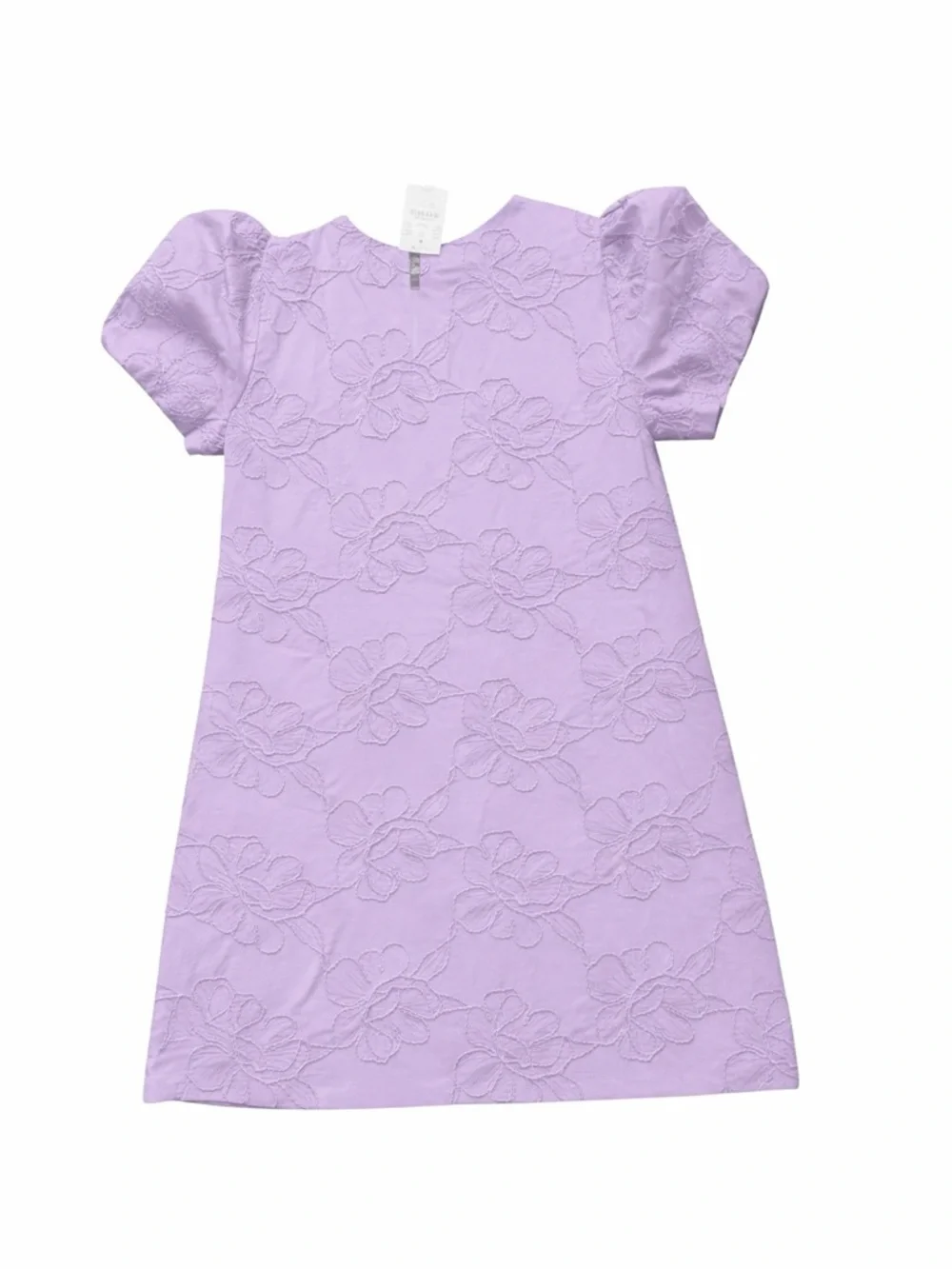 J. Crew Lavender Lace Puff-Sleeve Mini Dress